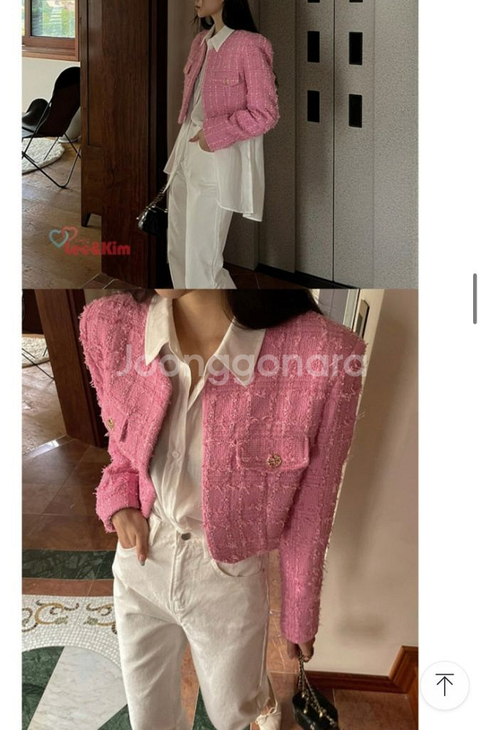 트위드자켓 숏자켓 크롭자켓:) 숏코트 하객룩 오피스룩--2