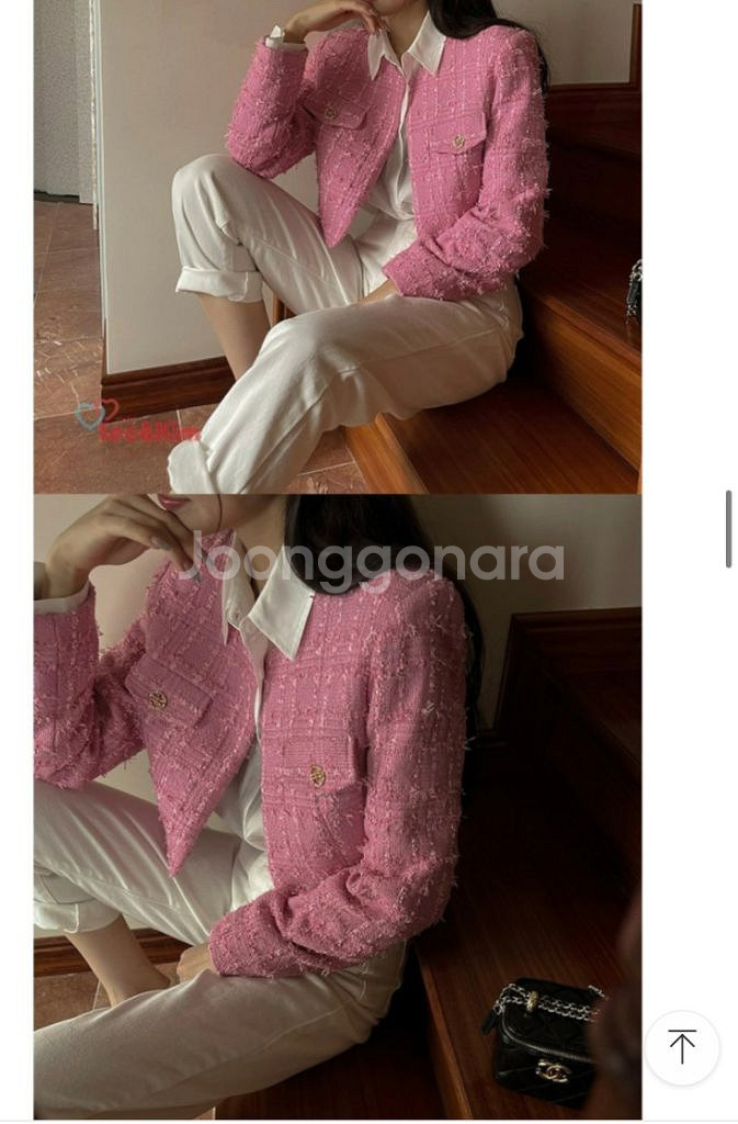 트위드자켓 숏자켓 크롭자켓:) 숏코트 하객룩 오피스룩--3