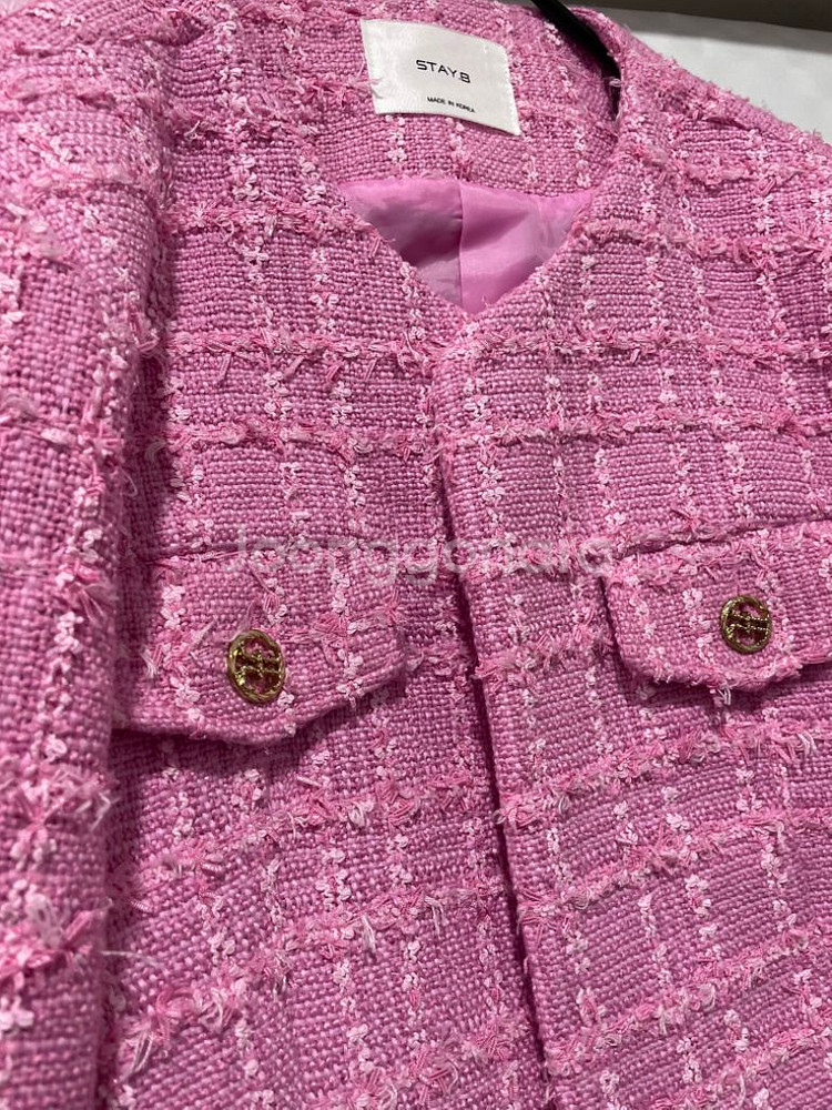 트위드자켓 숏자켓 크롭자켓:) 숏코트 하객룩 오피스룩--4