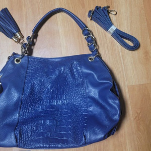 크로코다일 패턴 가죽 숄더백