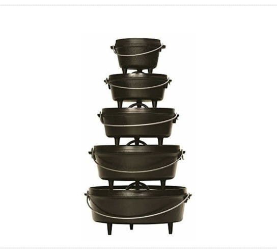 롯지 Lodge 주철 딥 캠프 더치 오븐 10 캠핑용--2