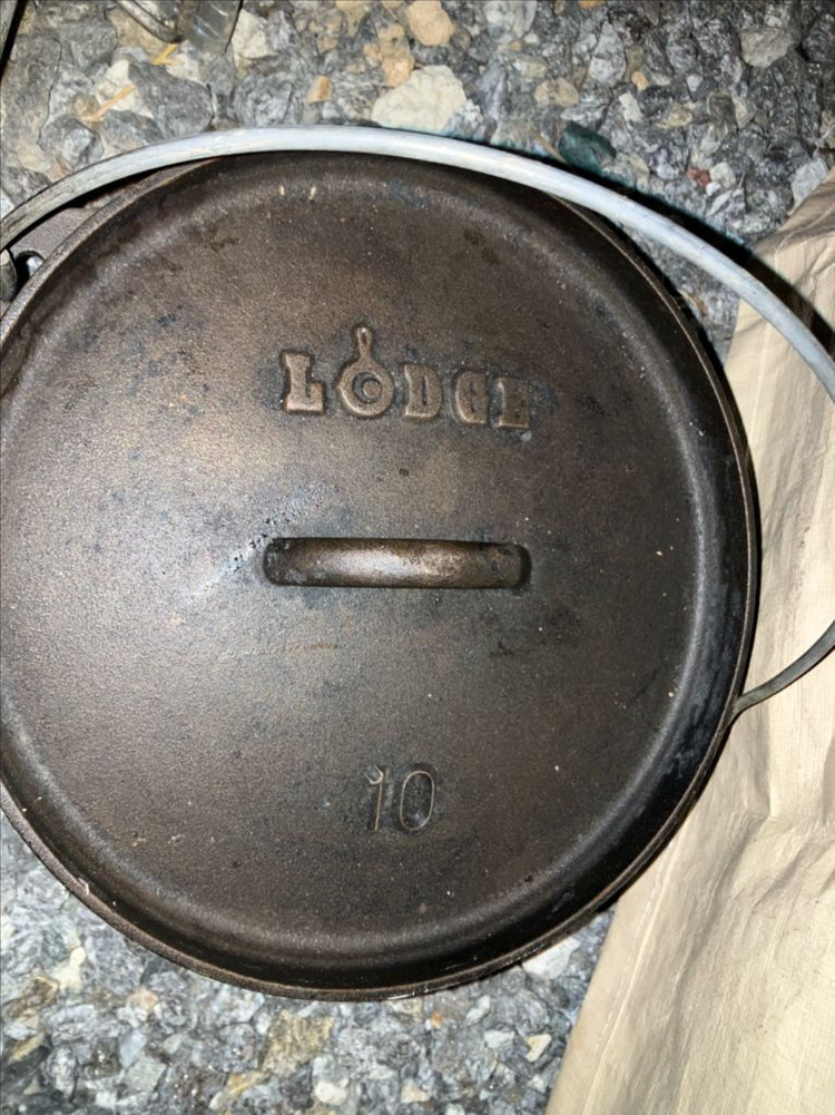 롯지 Lodge 주철 딥 캠프 더치 오븐 10 캠핑용--3
