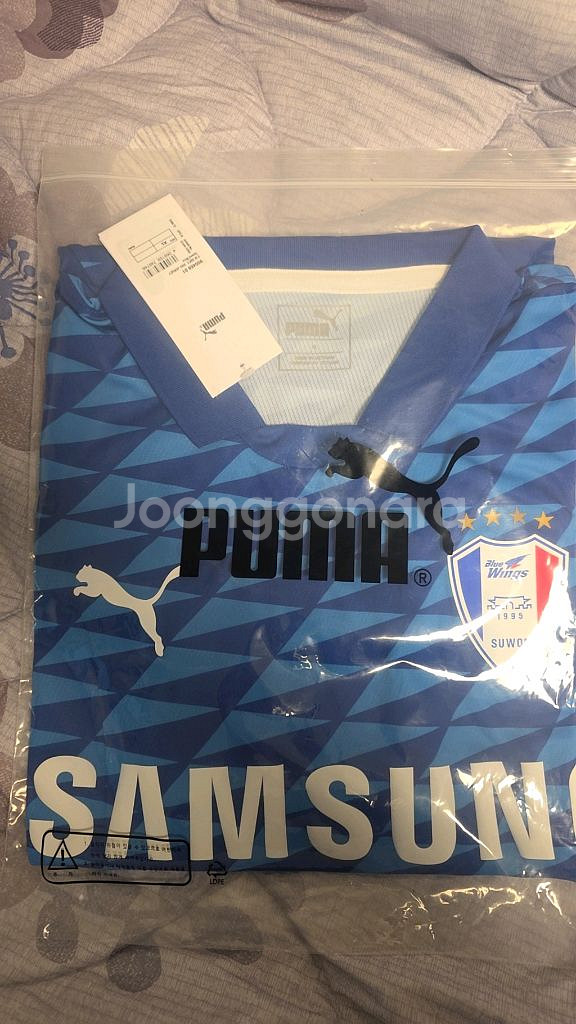 [새제품][XL] 수원삼성 레트로 홈 유니폼 판매합니다--0