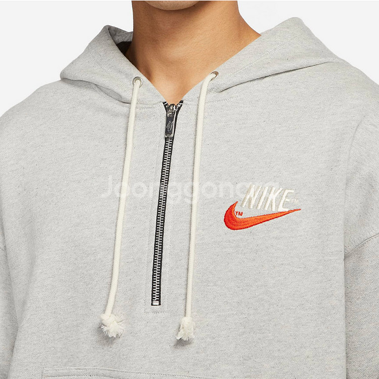 나이키 하프집업 반집업 후드 그레이 XL--2