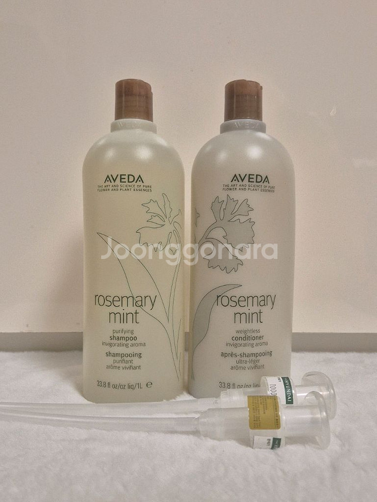 새상품)아베다 로즈메리민트 샴푸+컨디셔너 대용량세트--0