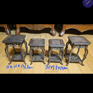 화류 목 장식장