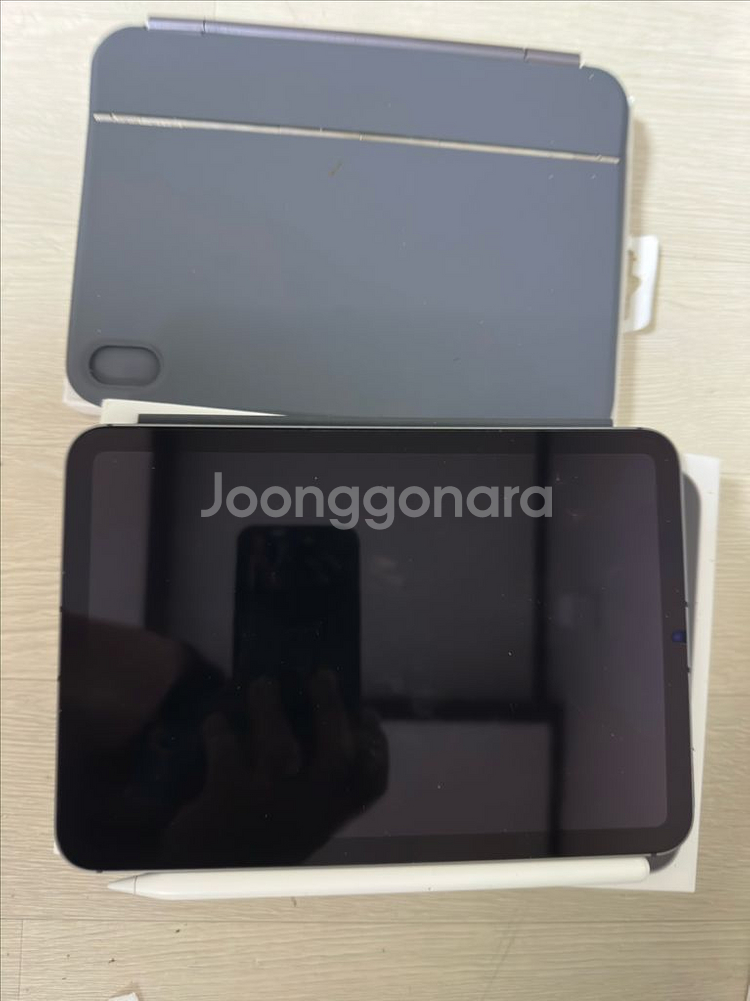 아이패드 미니6 64 샐룰러 +펜슬+ 구조독 키보드--0
