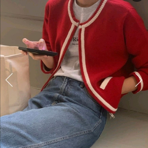 헤이그 라인 니트 가디건 이미지