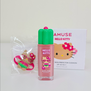 어뮤즈 새상품 태닝 헬로키티 에디션 듀틴트 13 물복숭아 세라믹 스킨 퍼펙터 쿠션 0.5 페어 핑크