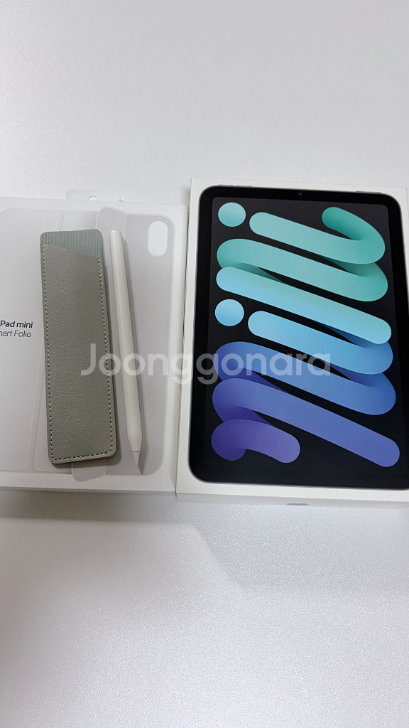 아이패드 미니6 wifi 64기가 스페이스그레이+정품스마트폴리오+짭펜슬--0