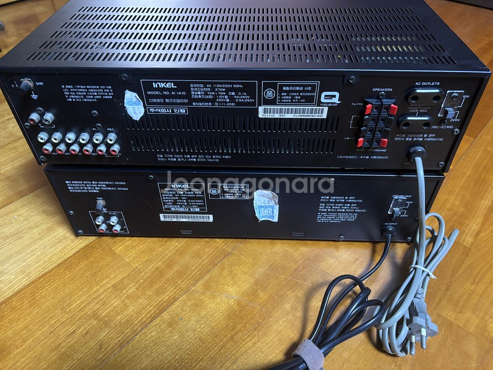 인켈 인티앰프 및 카세트 더블데크 오디오--3
