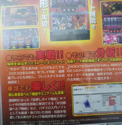 psp 일판 빠칭코 슬롯머신 게임 북두의권, 루팡3세 이미지
