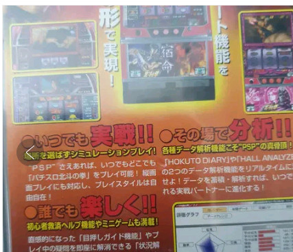 psp 일판 빠칭코 슬롯머신 게임 북두의권, 루팡3세 이미지