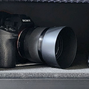 소니 풀프레임 미러리스 카메라(A7r3) + 50mm + 플래시