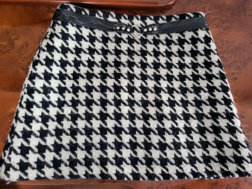 프랑스 모르간 하운드투스 체크 스커트--1
