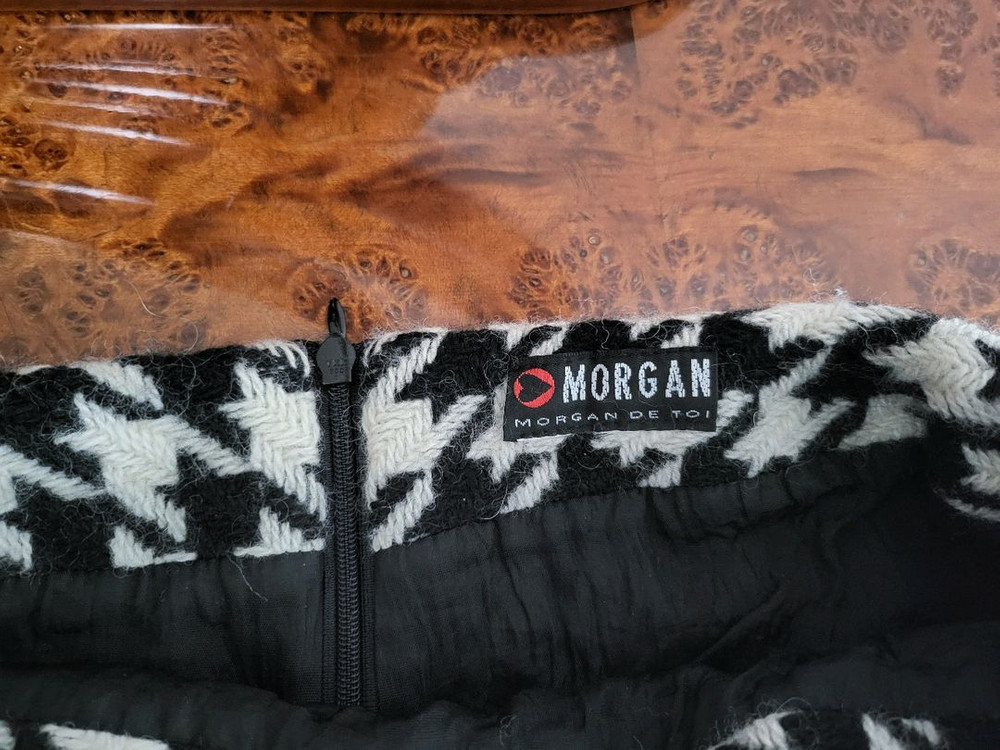 프랑스 모르간 하운드투스 체크 스커트--5