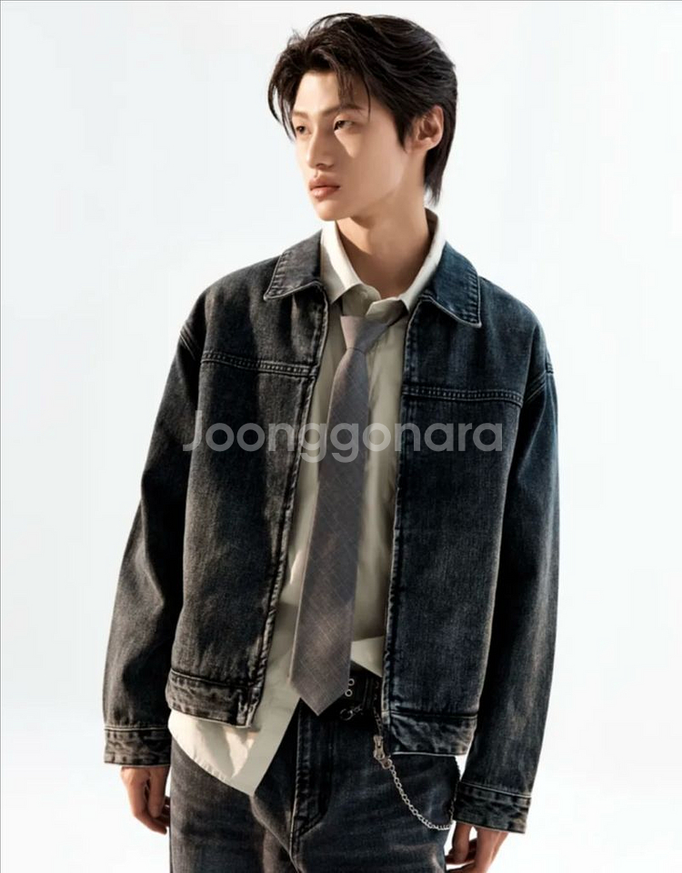 스파오 데님 집업 청자켓--3