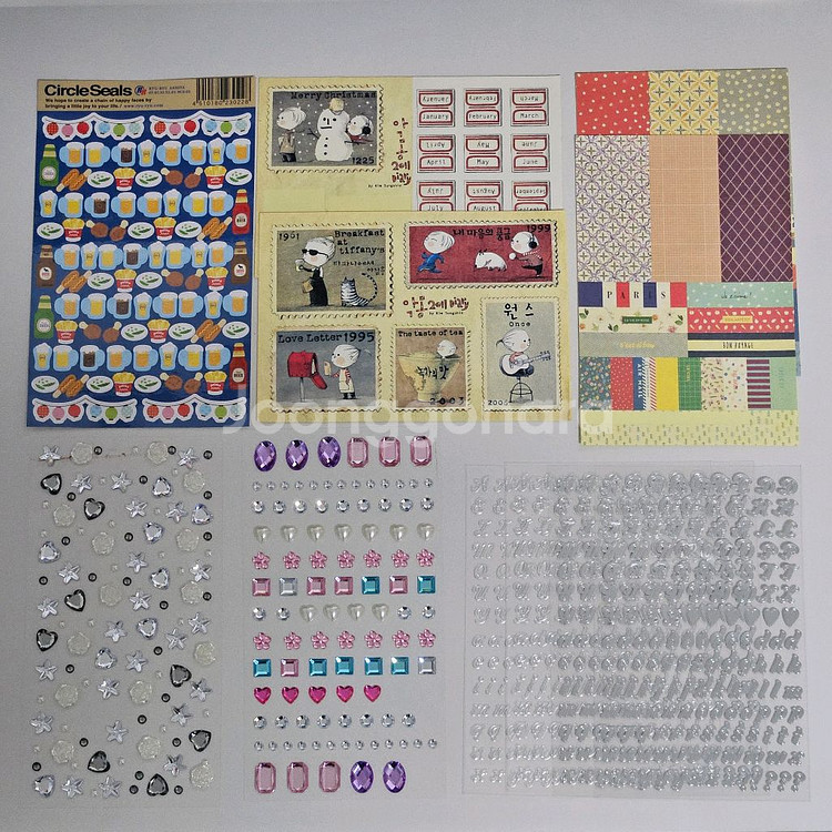 다꾸 스티커 43장 세트--1