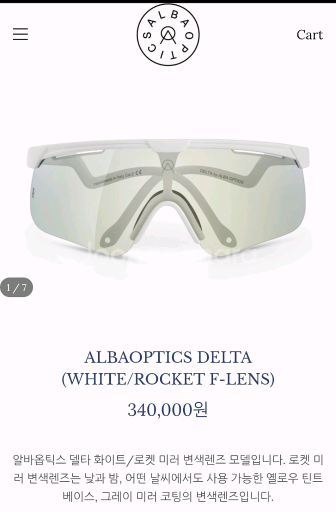 알바옵틱스 델타 변색 고글 처분 합니다--0