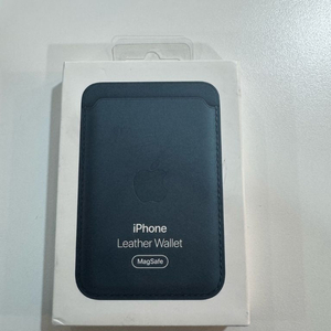 (정품/미사용)애플 맥세이프 아이폰 가죽 카드지갑 발틱블루