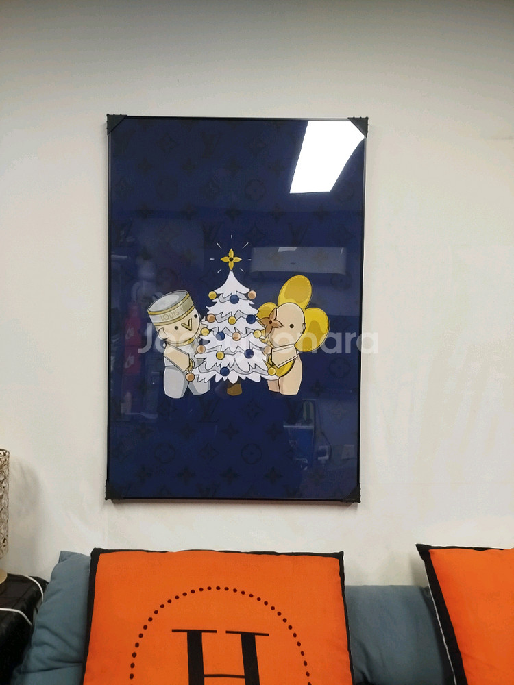 루이비통그림 루이비통액자 캐릭터 대형 그림 액자 팝아트 인테리어소품 인테리어액자 명품그림 가방 지갑 루이비통--2