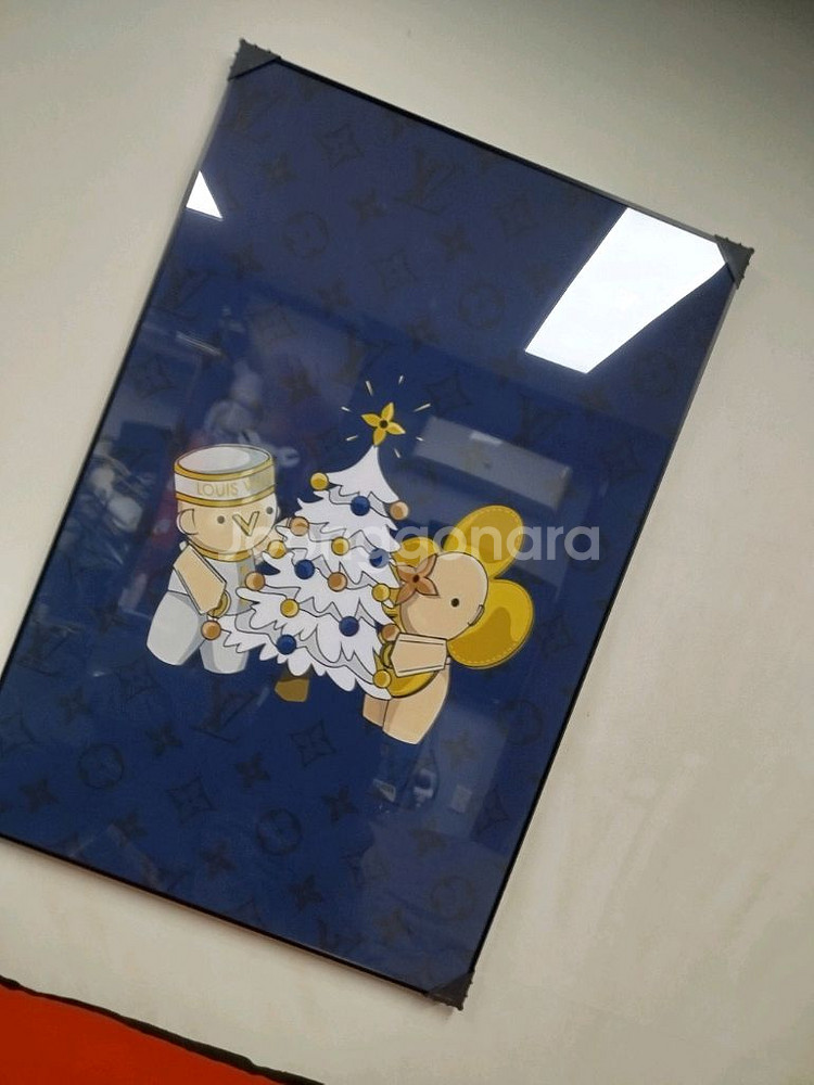 루이비통그림 루이비통액자 캐릭터 대형 그림 액자 팝아트 인테리어소품 인테리어액자 명품그림 가방 지갑 루이비통--1