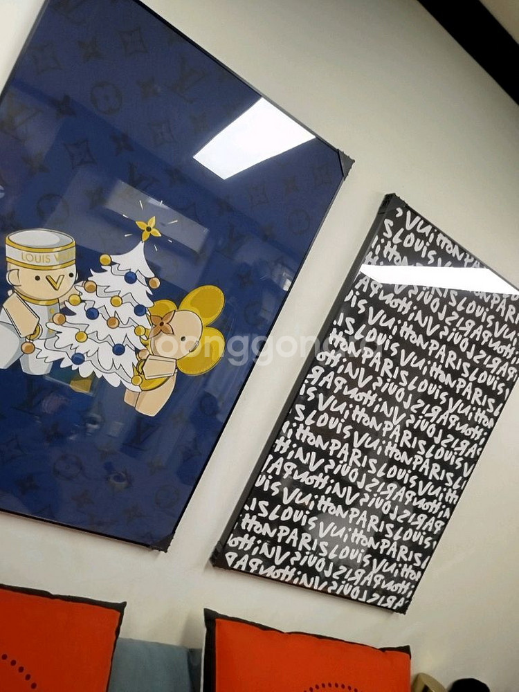 루이비통그림 루이비통액자 캐릭터 대형 그림 액자 팝아트 인테리어소품 인테리어액자 명품그림 가방 지갑 루이비통--8