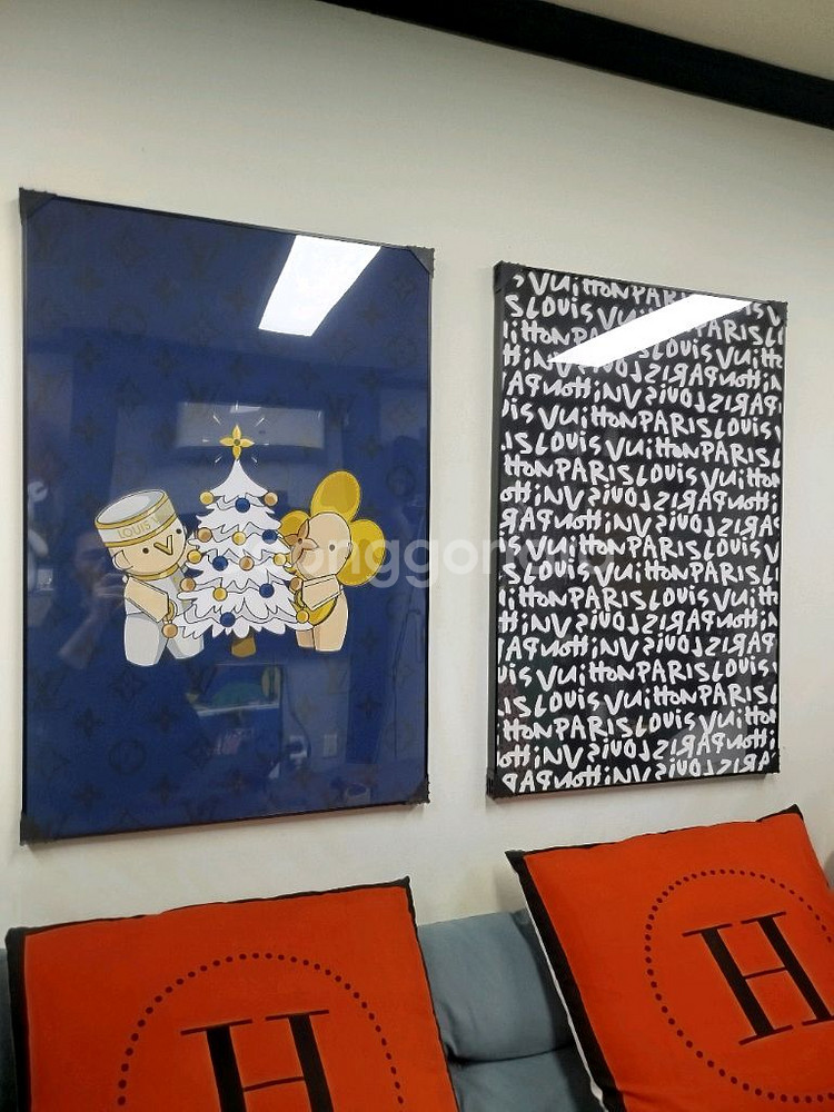 루이비통그림 루이비통액자 캐릭터 대형 그림 액자 팝아트 인테리어소품 인테리어액자 명품그림 가방 지갑 루이비통--6