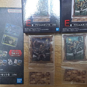 진격의 거인 e상 아크릴 비닐 미개봉 3종h상 미개봉 스티커 일괄만 팝니다.