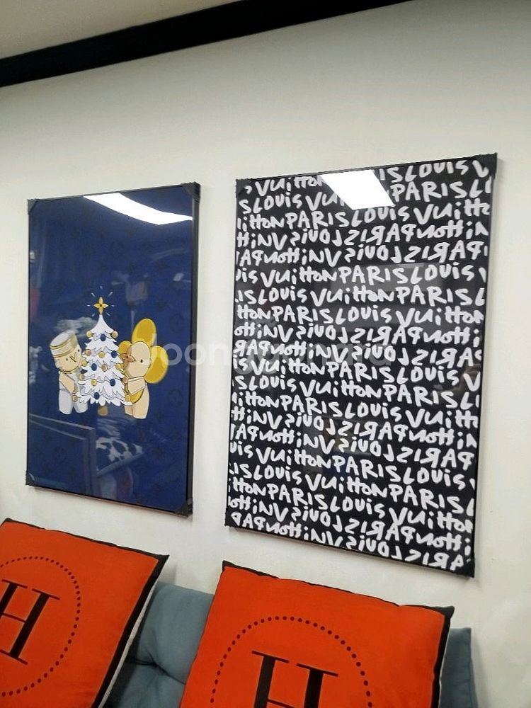 루이비통그림 루이비통액자 캐릭터 대형 그림 액자 팝아트 인테리어소품 인테리어액자 명품그림 가방 지갑 루이비통--3