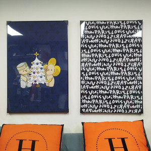 루이비통그림 루이비통액자 캐릭터 대형 그림 액자 팝아트 인테리어소품 인테리어액자 명품그림 캐릭터 트리 크리스마스