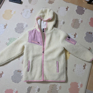 팬콧 키즈 뽀글이 후드집업 아이보리