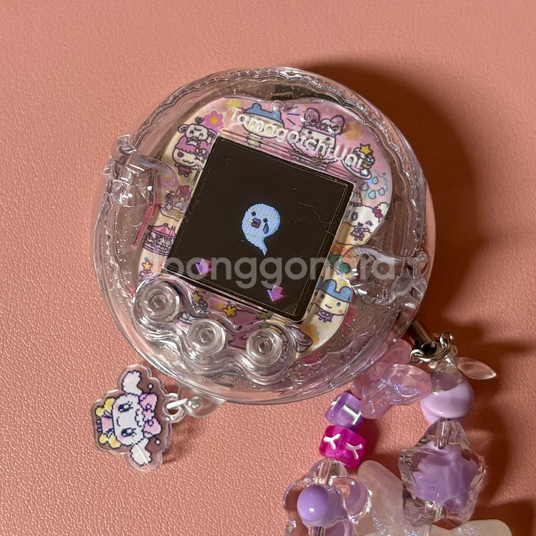 다마고치 유니 핑크 커스텀 + 엔젤 케이스 구성품 포함--0