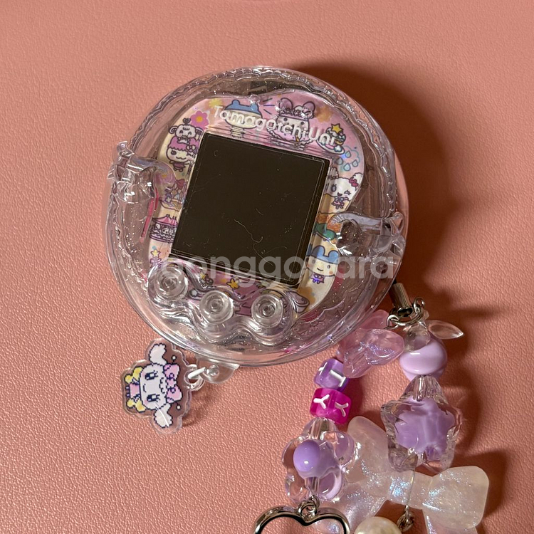 다마고치 유니 핑크 커스텀 + 엔젤 케이스 구성품 포함--1