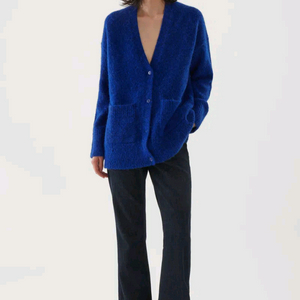 cos 포켓 롱가디건s 블루