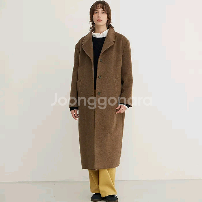 스텝어라운드 메리노 울100 코트--0