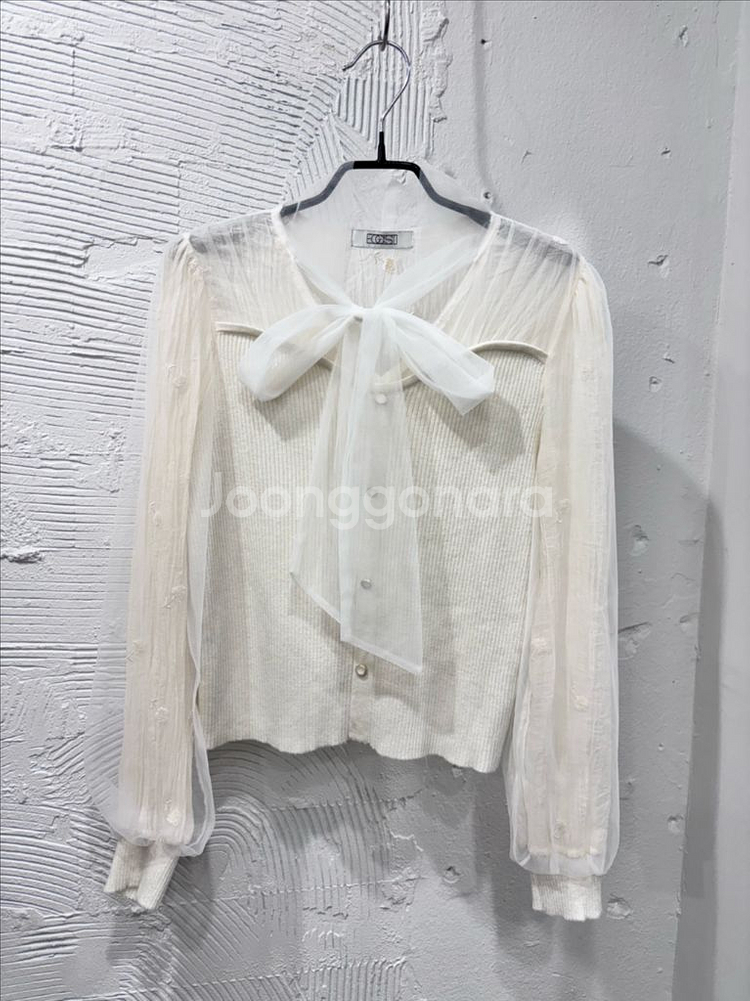 (11/9업뎃) 에고이스트 아이보리 쉬폰소매 니트--0