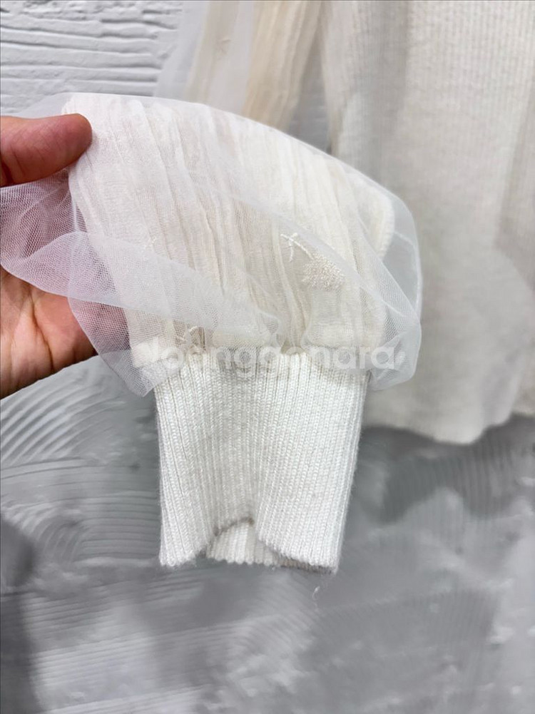 (11/9업뎃) 에고이스트 아이보리 쉬폰소매 니트--3