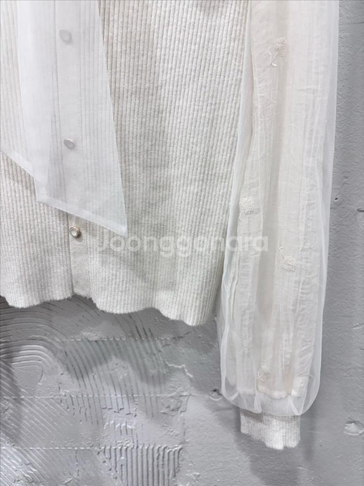 (11/9업뎃) 에고이스트 아이보리 쉬폰소매 니트--4