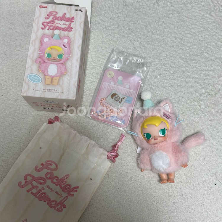 [새상품] 베이비몰리 핑크 키링--1