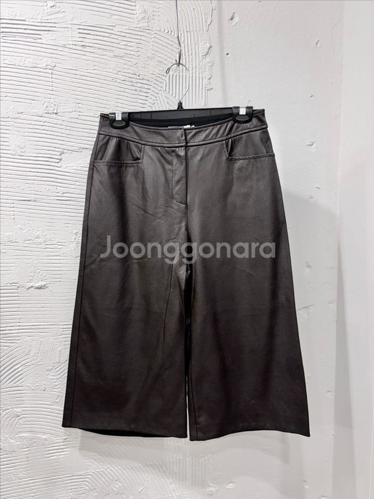 (11/9업뎃) 잇미샤 브라운 에코레더 큐롯팬츠--1