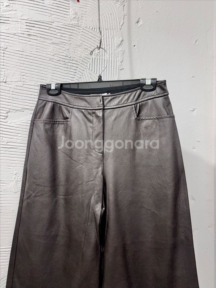 (11/9업뎃) 잇미샤 브라운 에코레더 큐롯팬츠--2