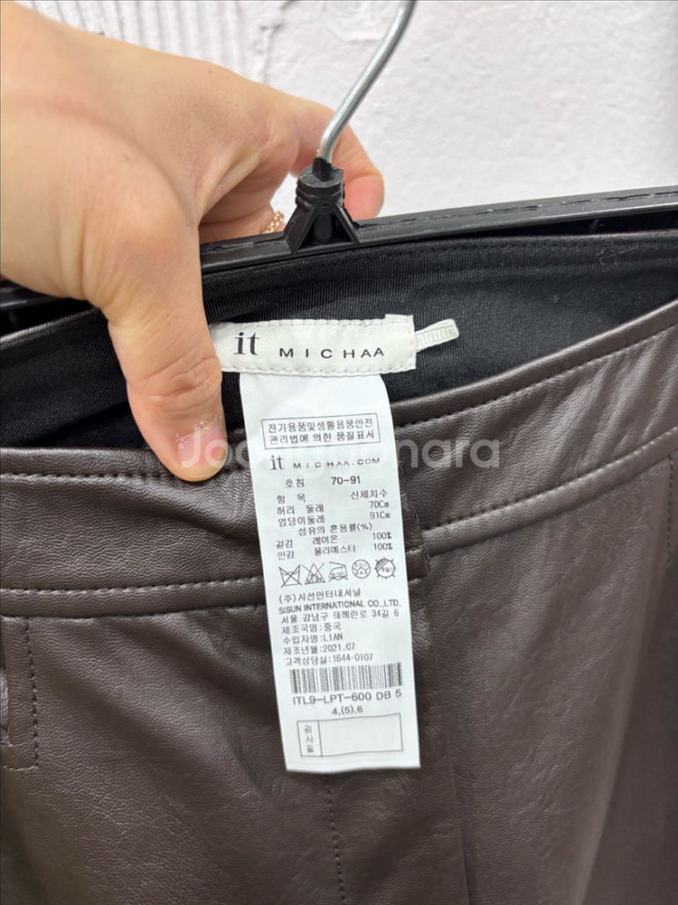 (11/9업뎃) 잇미샤 브라운 에코레더 큐롯팬츠--4