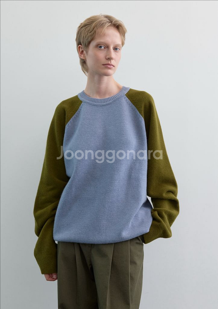 문달 ted 테드 레글런 니트 - 카키 / M--4