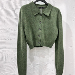 (11/9업뎃) 다이애그널 카키 카라 크롭니트 가디건