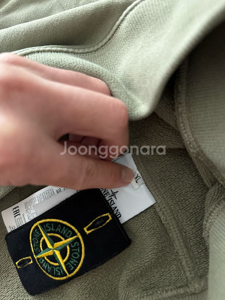 스톤아일랜드 스웻셔츠 겨울버전 카키 XL--5