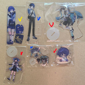 일괄 2.6) 원신 방랑자 비공굿 아크릴 6개 양도