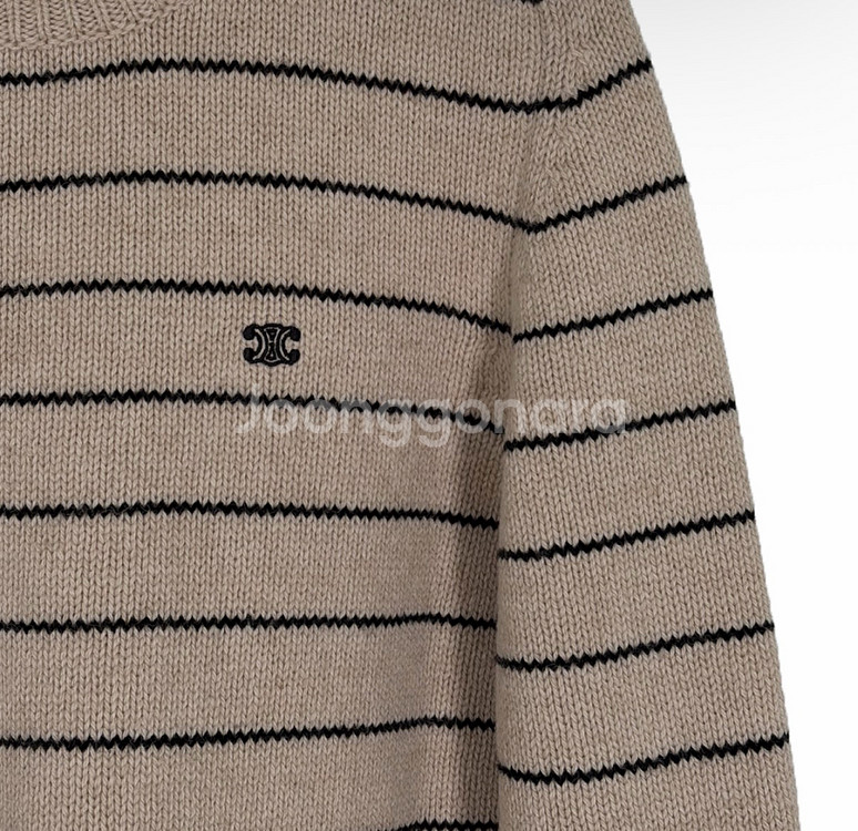 [M] 셀린느 24fw 남성 울 트리오페 트리옹프 스트라이프 니트 스웨터--4