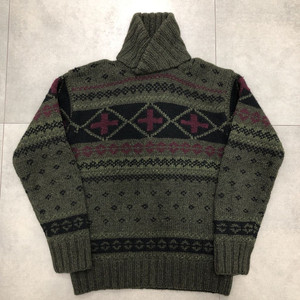 폴로 랄프로렌 핸드니트 숄카라 울 캐시미어 니트 스웨터 M