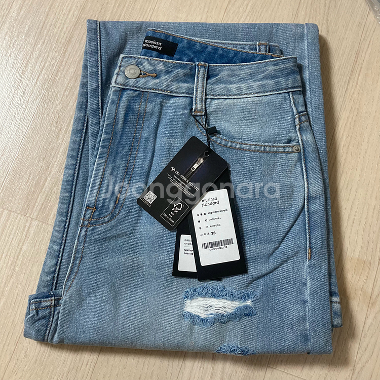 무신사 우먼즈 청바지 데님 팬츠 와이드 팬츠--1